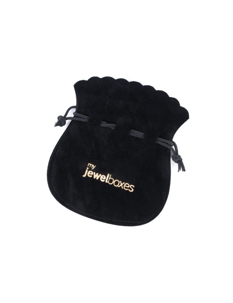 Bolsa antelina para joyas personalizada con cordón BAN12