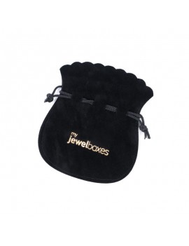 Bolsa antelina para joyas personalizada con cordón BAN12