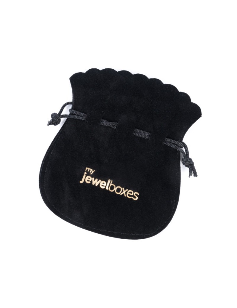 Bolsa antelina para joyas personalizada con cordón BAN13