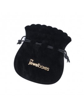 Bolsa antelina para joyas personalizada con cordón BAN13