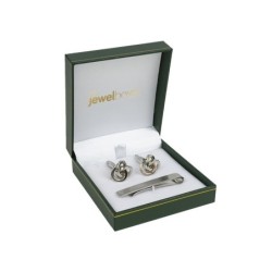 Jewellery Box for Cufflink and tie-clip sets 87×91×30 mm - DEN4GS-V
