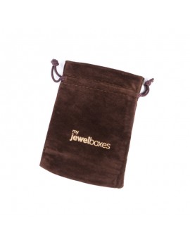 Bolsa antelina para joyas personalizada con cordón BAN52M