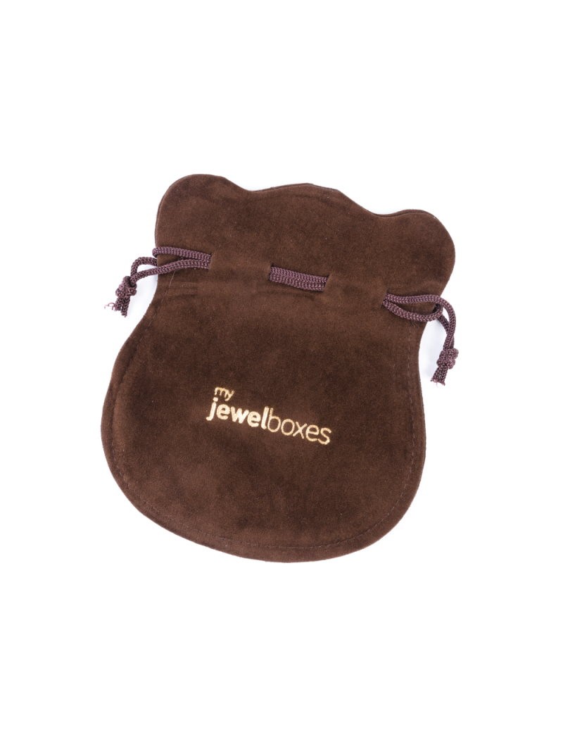 Bolsa antelina para joyas personalizada con cordón BAN42M