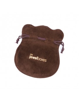 Bolsa antelina para joyas personalizada con cordón BAN42M