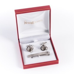 Jewellery Box for Cufflink and tie-clip sets 87×91×30 mm - DEN4GS-RJ