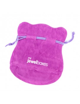 Bolsa antelina para joyas personalizada con cordón BAN43MO