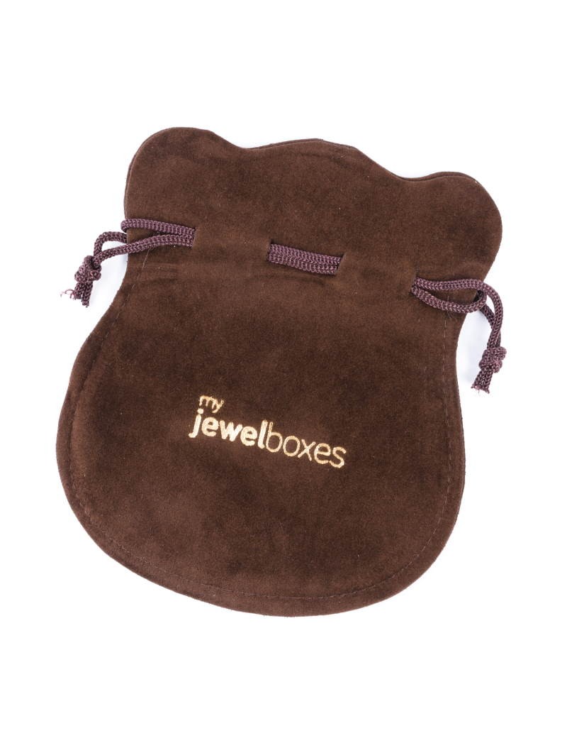 Bolsa antelina para joyas personalizada con cordón BAN43M