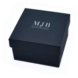Bangledoosje 90×90×58 mm - WAS8-A, blauw, gesloten, zilverkleurig MyJewelBoxes-logo