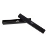 Doosje voor armband of pen 190×25×25 mm - WAS15-N, zwart, open met een sieraad, zilverkleurig MyJewelBoxes-logo