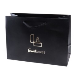 Matte Paper Bag 250x180x100 Black | MyJewelBoxes