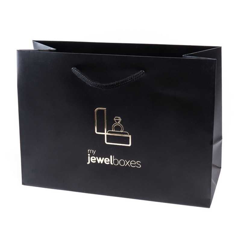 Sac Papier Mat 250x180x100 Noir | MyJewelBoxes