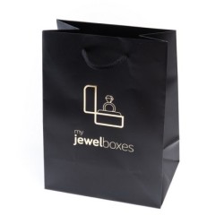 Matte Paper Bag 180x250x100 Black | MyJewelBoxes