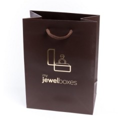 Matte Paper Bag 180x250x100 Brown | MyJewelBoxes