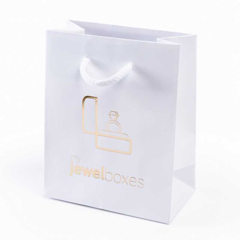 Sac Papier Mat 180x250x100 Blanc / Anse Blanche