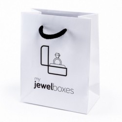 Matte Paper Bag 180x250x100 White / Black Handle