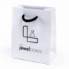 Sac Papier Mat 180x250x100 Blanc / Anse Noire | MyJewelBoxes