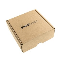 Shipping Box 130x130x45 Kraft Printed | MyJewelBoxes