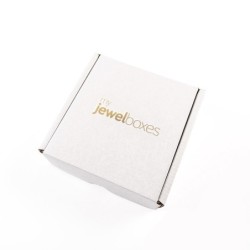 Caixa de Envio 130x130x45 Branco Com Logótipo | MyJewelBoxes