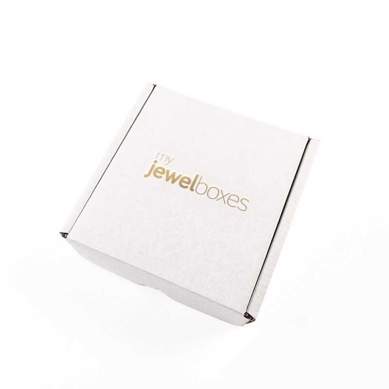 Caixa de Envio 130x130x45 Branco Com Logótipo | MyJewelBoxes