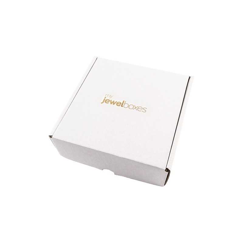 Shipping Box 175x175x60 White Printed | MyJewelBoxes