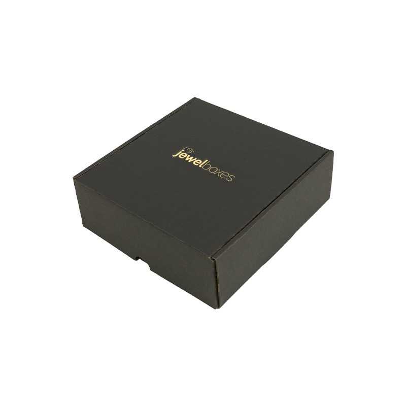Shipping Box 175x175x60 Black Printed | MyJewelBoxes