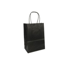 Sac Papier Éco. 180x250x100 Noir Sans Logo | MyJewelBoxes