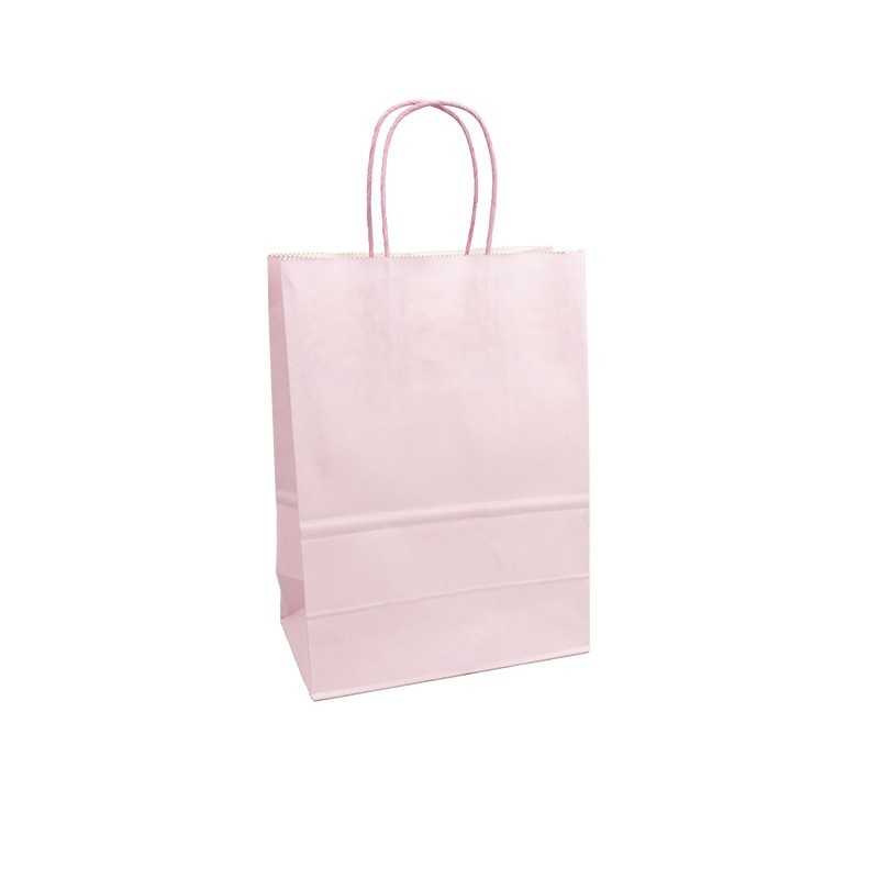 Budget Paper Bag 220x320x120 Pink Plain | MyJewelBoxes