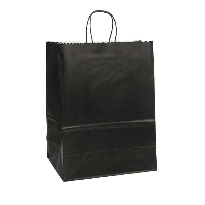 Budget Paper Bag 320x420x150 Black Plain | MyJewelBoxes