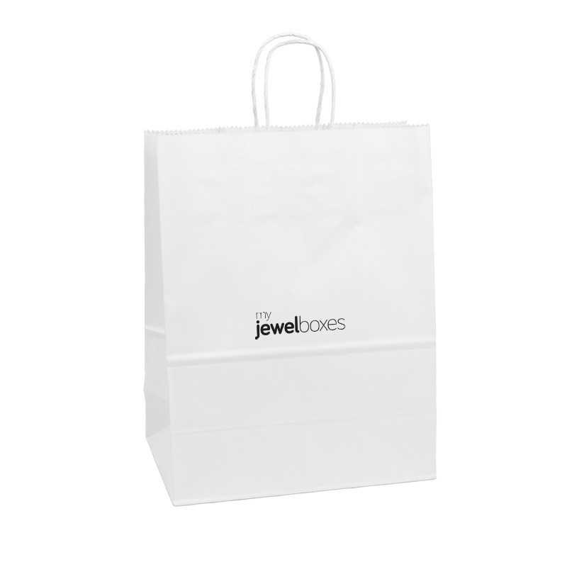 Saco Papel Econ. 320x420x150 Branco Com Logótipo