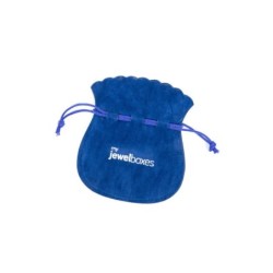 Velours-Beutel Blau 75×65 mm BAN11A | MyJewelBoxes