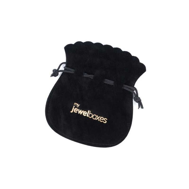 Black Faux Suede Bag 75×65 mm BAN11N | MyJewelBoxes