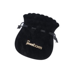 Pochon en suédine noir 100×80 mm BAN12N | MyJewelBoxes