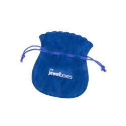 Velours-Beutel Blau 100×80 mm BAN12A | MyJewelBoxes