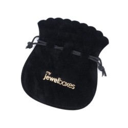 Black Faux Suede Bag 120×100 mm BAN13N | MyJewelBoxes