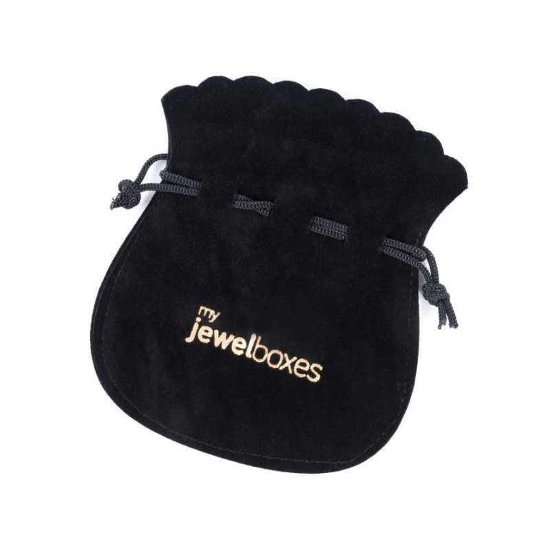 Pochon en suédine noir 120×100 mm BAN13N | MyJewelBoxes