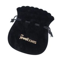 Pochon en suédine noir 140×120 mm BAN14N | MyJewelBoxes