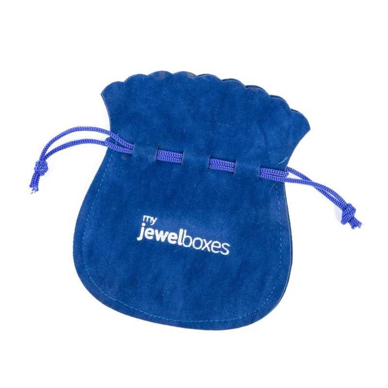 Blue Faux Suede Bag 140×120 mm BAN14A | MyJewelBoxes