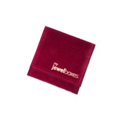 Burgundy Faux Suede Bag 50×50 mm BAN21B | MyJewelBoxes