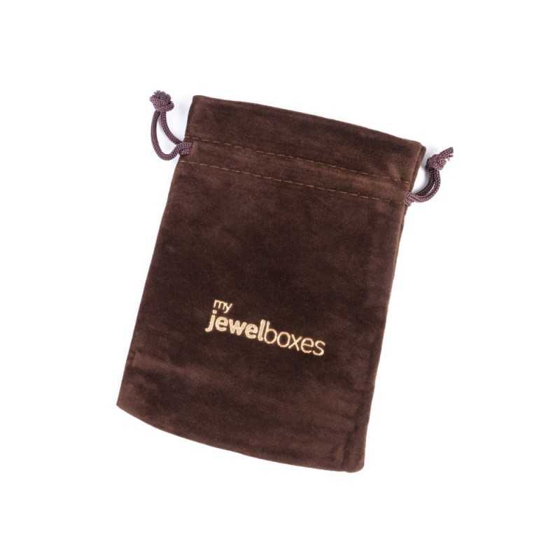 Velours-Beutel Schokobraun 95×125 mm BAN52M | MyJewelBoxes
