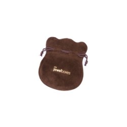 Chocolate brown Faux Suede Bag 80×90 mm BAN41M | MyJewelBoxes