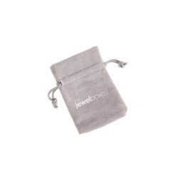 Pochon en suédine gris moyen 65×95 mm BAN51G | MyJewelBoxes
