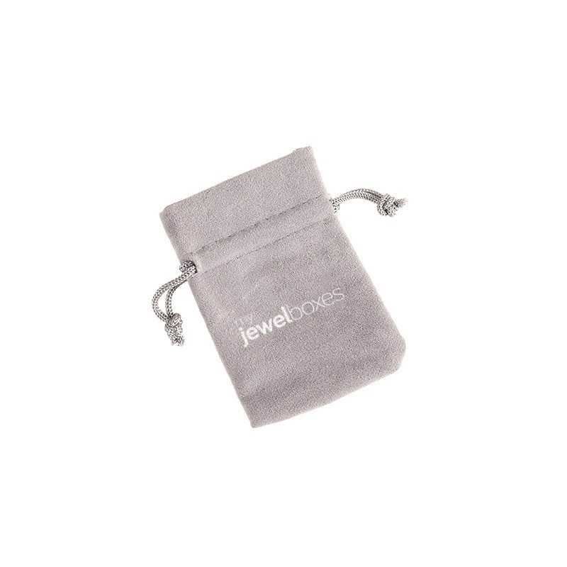 Pochon en suédine gris moyen 65×95 mm BAN51G | MyJewelBoxes