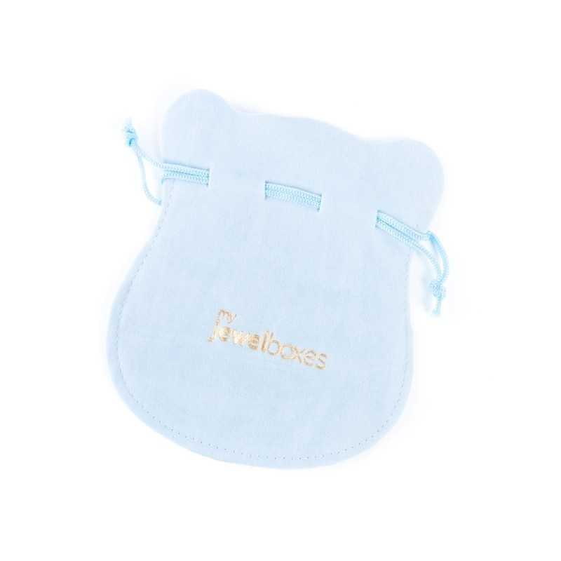 Pochon en suédine bleu bébé 100×120 mm BAN42AB | MyJewelBoxes