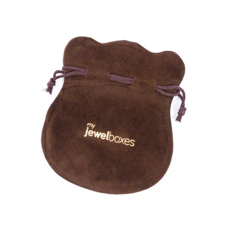 Velours-Beutel Schokobraun 100×120 mm BAN42M | MyJewelBoxes