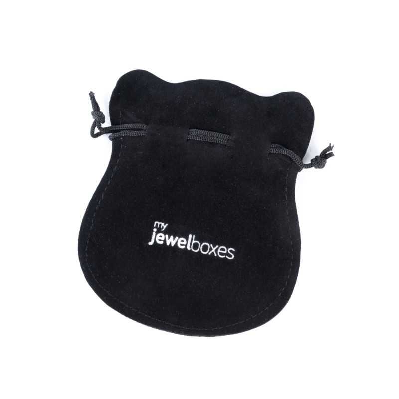 Black Faux Suede Bag 100×120 mm BAN42N | MyJewelBoxes