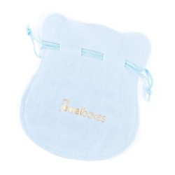 Baby blue Faux Suede Bag 130×150 mm BAN43AB | MyJewelBoxes