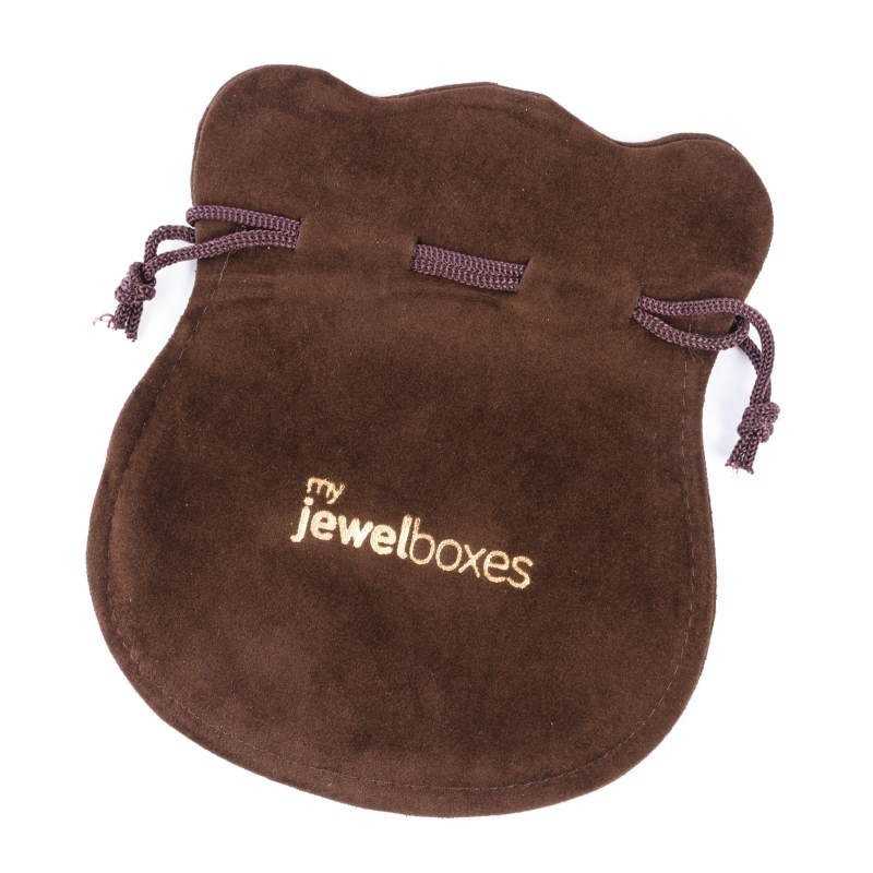 Velours-Beutel Schokobraun 130×150 mm BAN43M | MyJewelBoxes