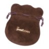 Chocolate brown Faux Suede Bag 130×150 mm BAN43M | MyJewelBoxes