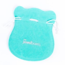 Turquoise Faux Suede Bag 130×150 mm BAN43T | MyJewelBoxes