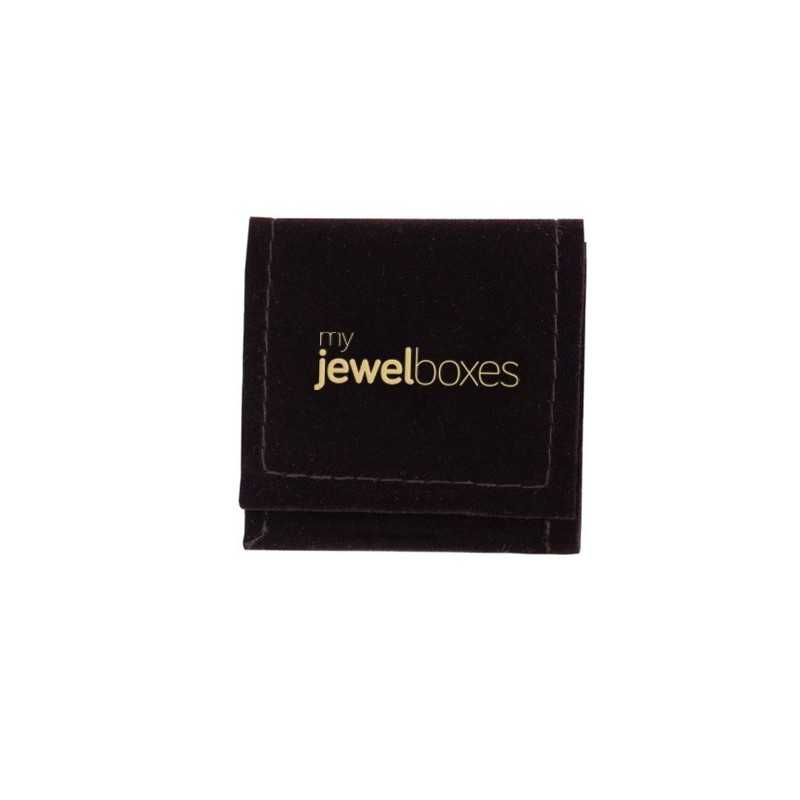 Pochon en suédine marron chocolat 50×50 mm BAN21M | MyJewelBoxes